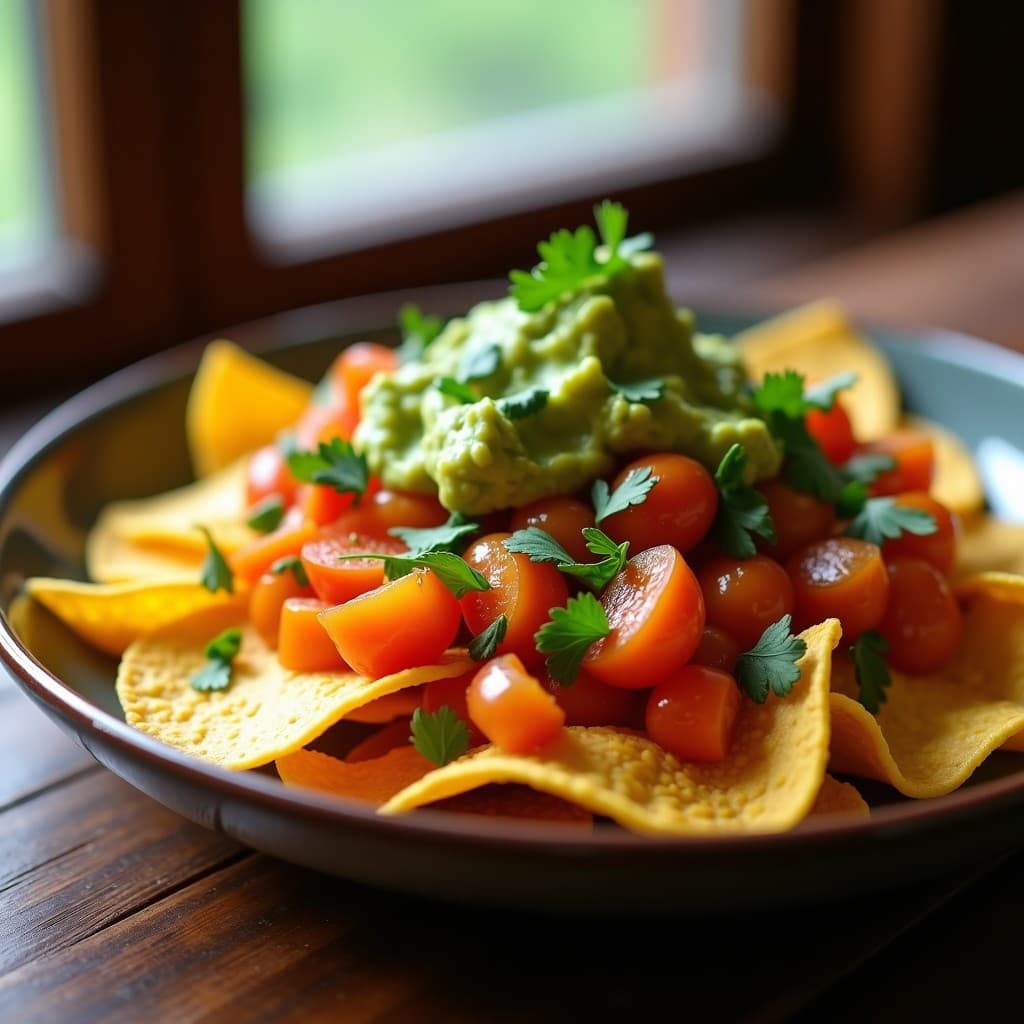 Nachos Saludables de Boniato con Guacamole