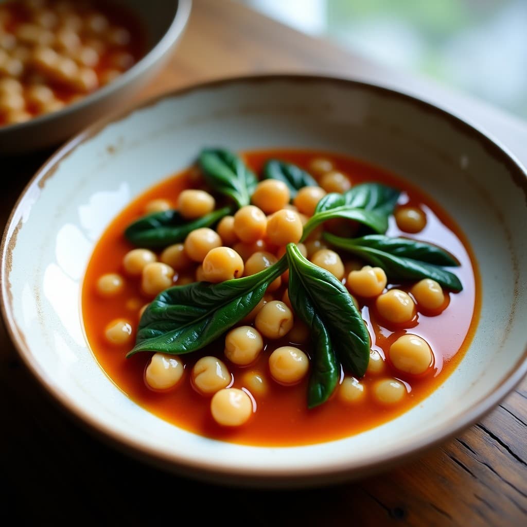 Guiso de Garbanzos con Acelgas y Pimentón