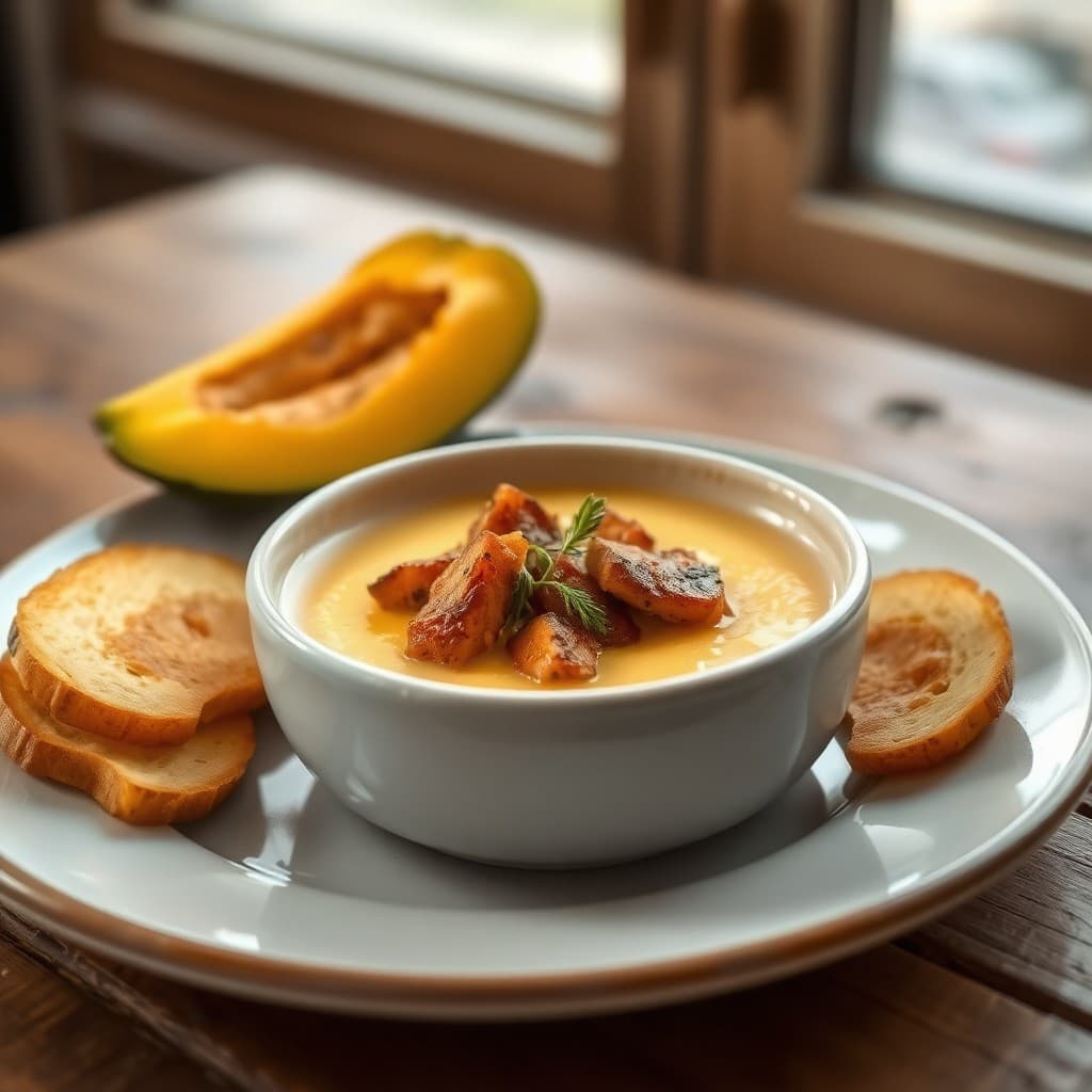 Crema de Calabaza Asada y Jengibre