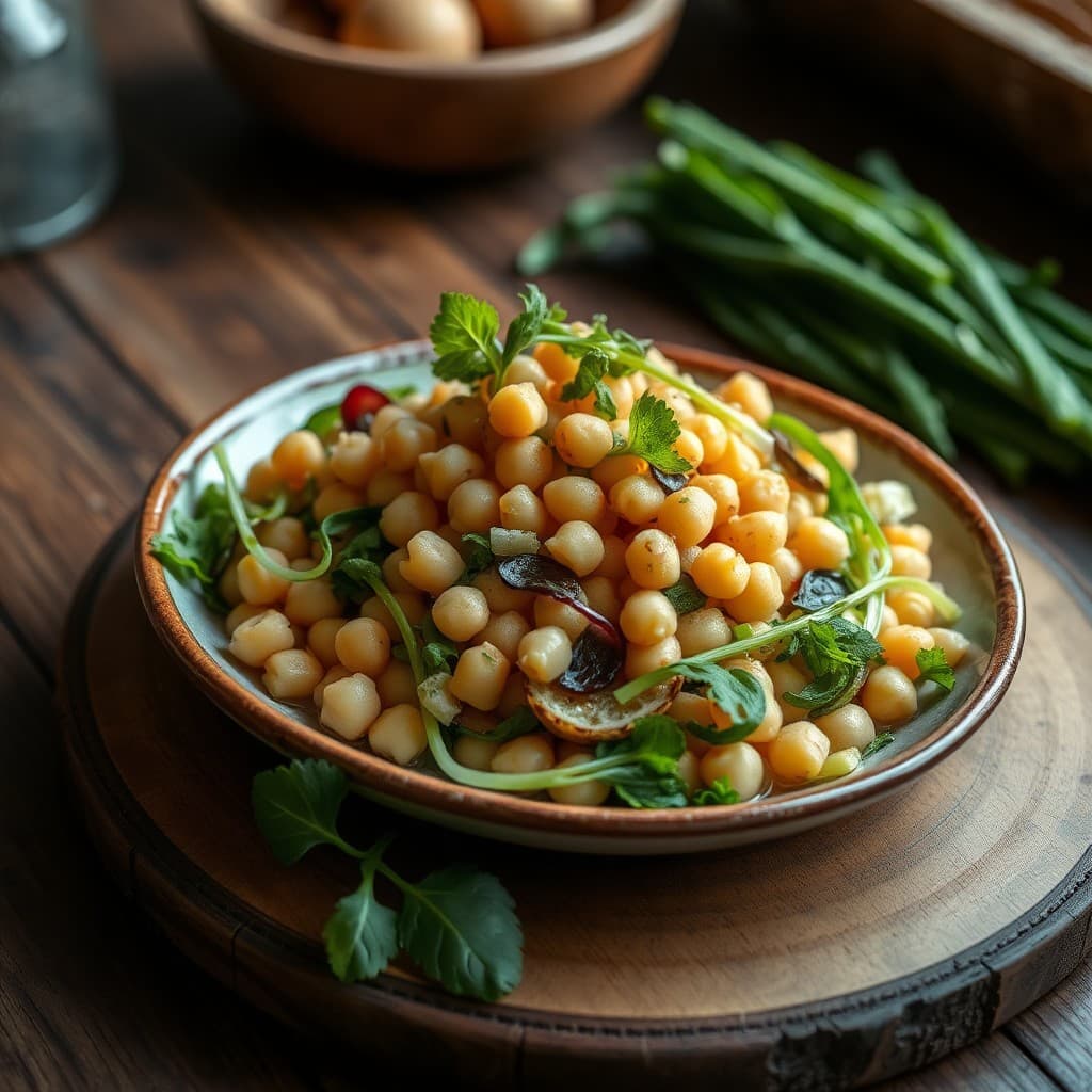 Ensalada de Garbanzos y Espinacas