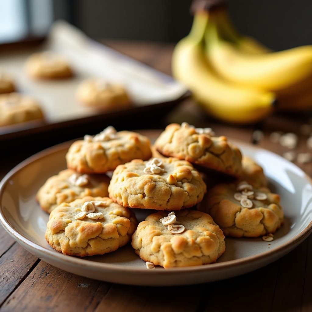Galletas de Avena y Plátano (Solo 3 ingredientes)