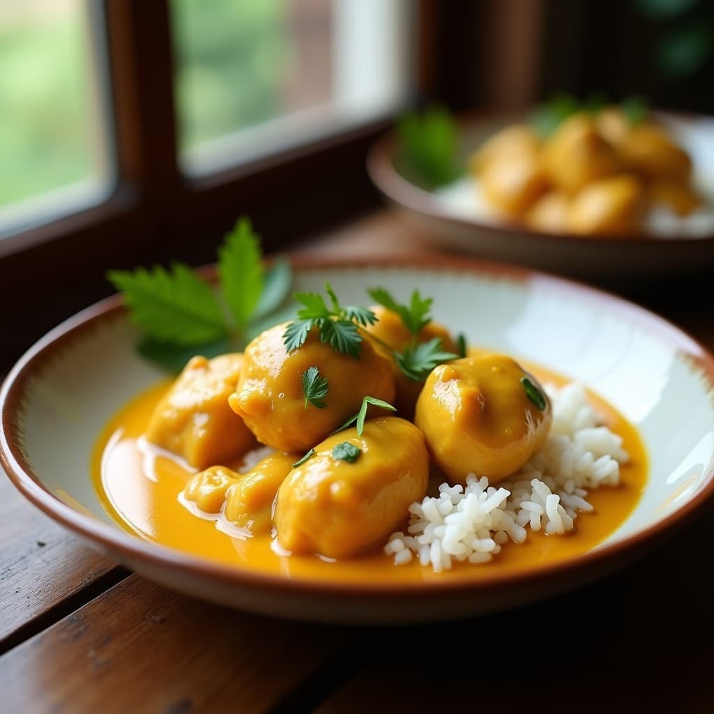 Pollo al Curry con Leche de Coco