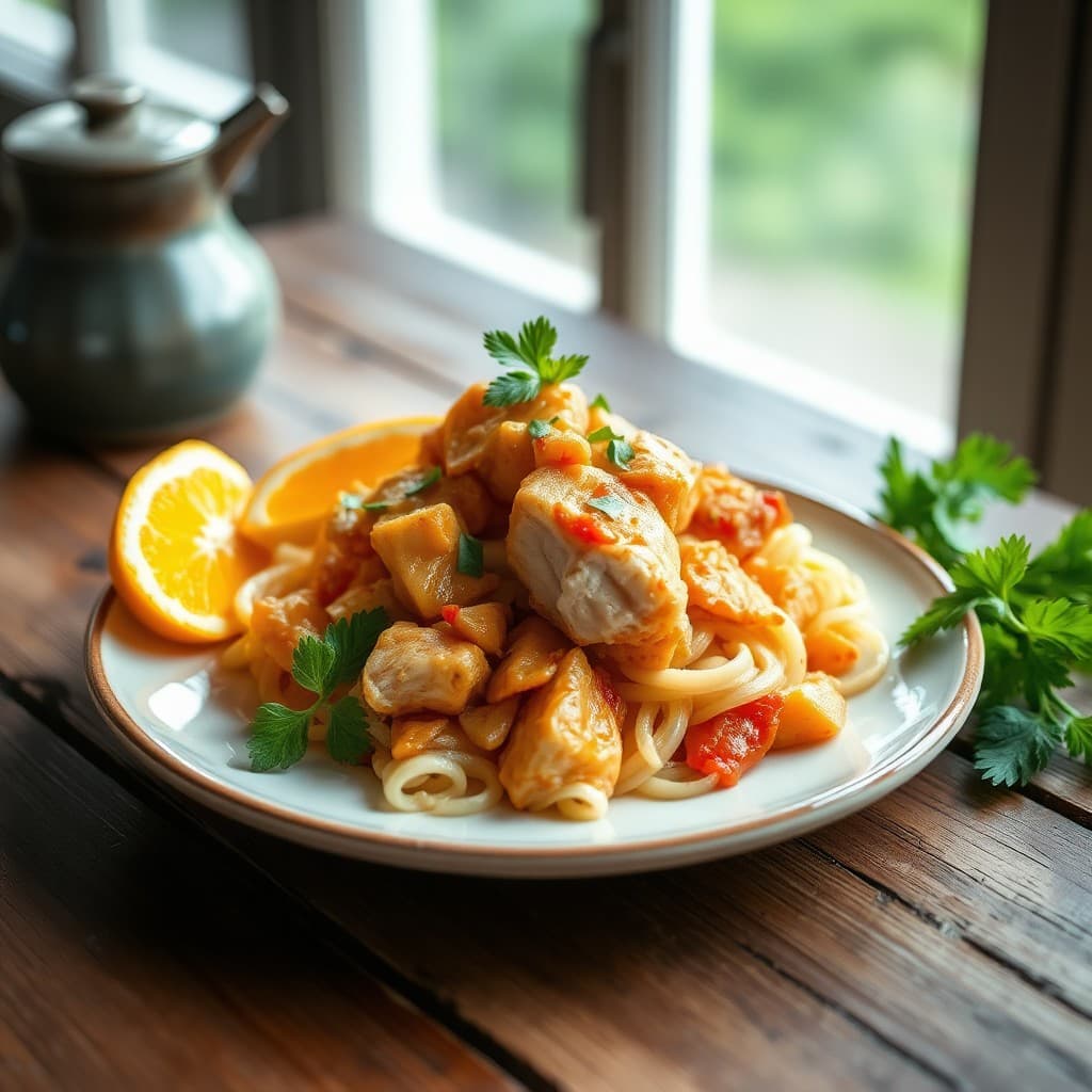 Pollo a la Naranja Saludable (Sin Freír)