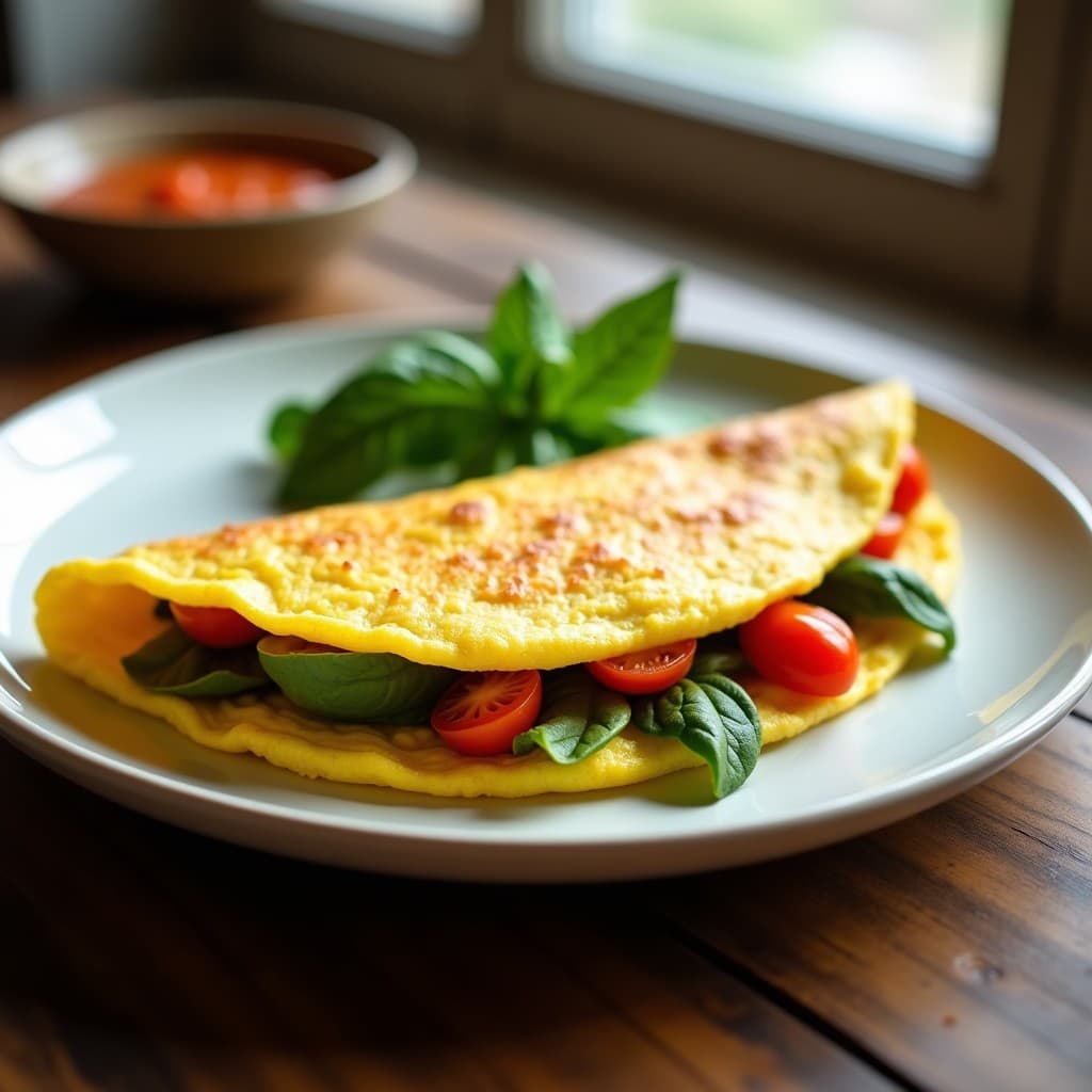 Tortilla Francesa Vegana de Harina de Garbanzo