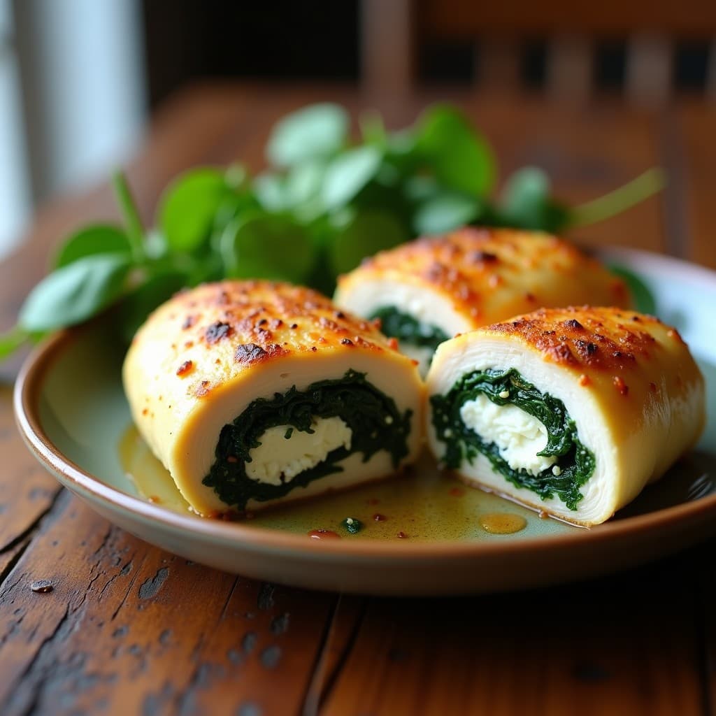 Pechugas Rellenas de Espinaca y Ricotta al Horno