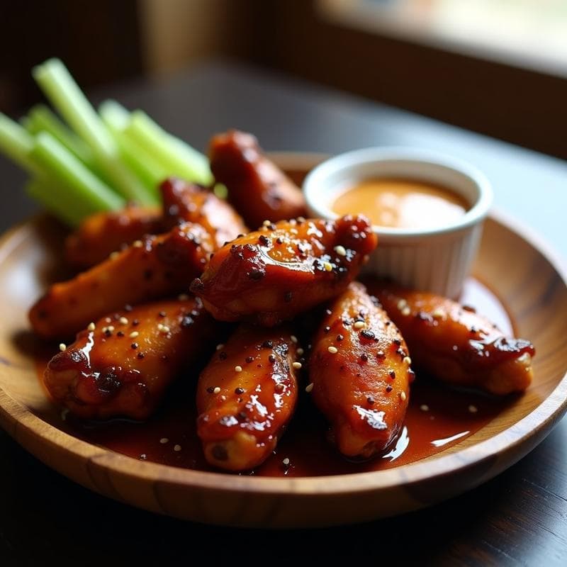 Alitas de Pollo al BBQ con Toque de Café: Receta en Airfryer Crujiente y Pegajosa