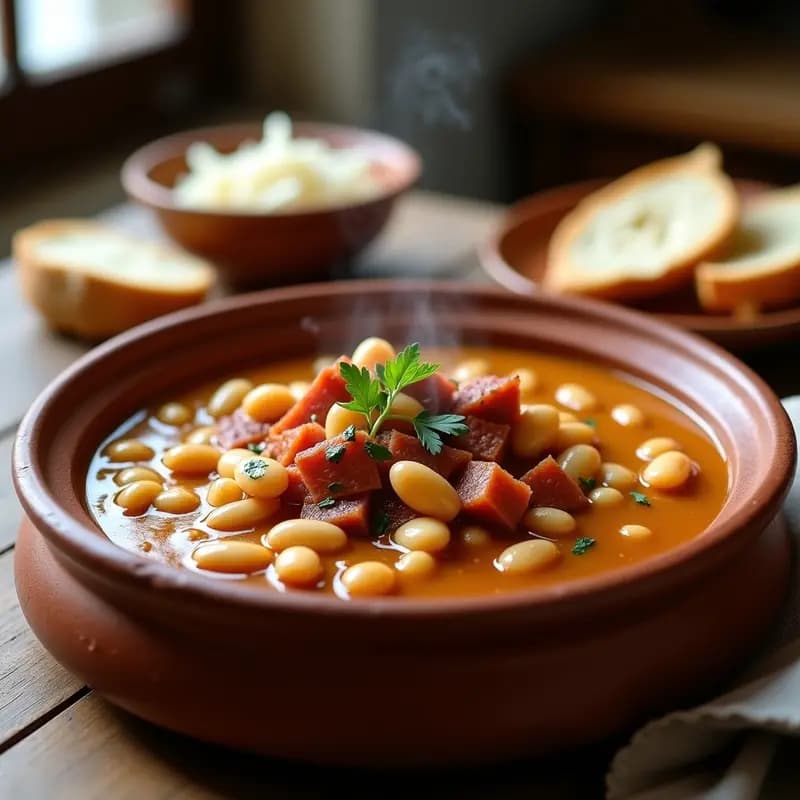Alubias Blancas con Sacromonte: Receta Andalaza con Pringá y Jamón