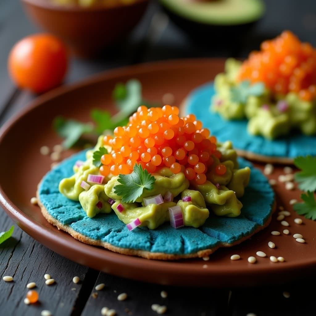 Arepa de Maíz Azul Rellena de Aguacate y Huevas de Trucha: Receta Colombiana Alta en Omega-3