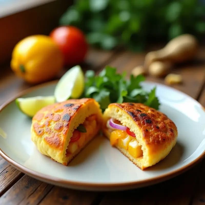 Arepa de Yuca con Relleno de Pescado al Ají Amarillo: Receta Ecuatoriana Crujiente en Airfryer