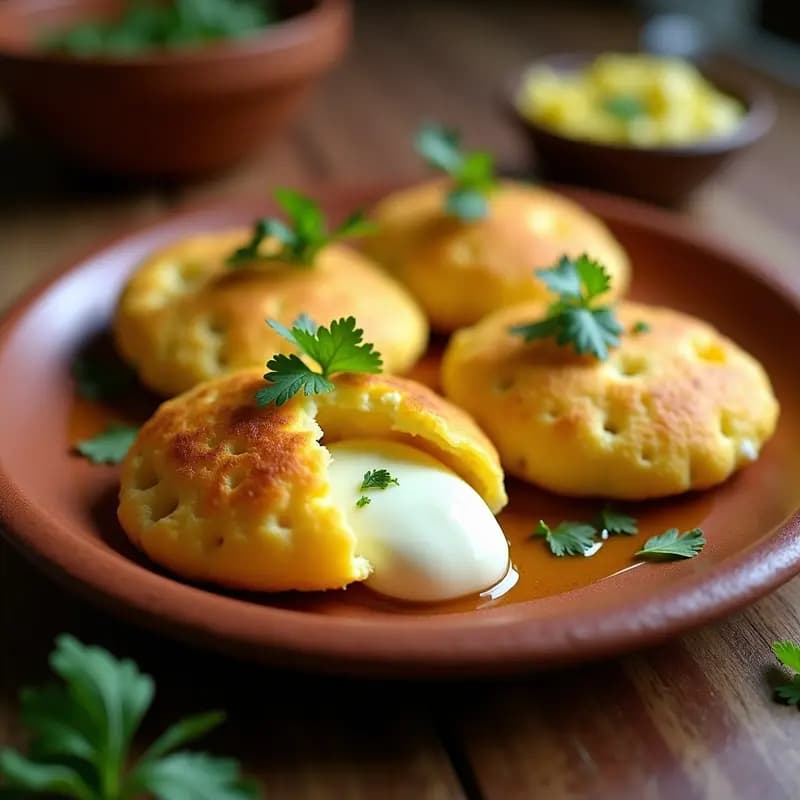 Arepas de Maíz Tierno Rellenas de Queso de Cabra: Receta Colombiana Sin TACC