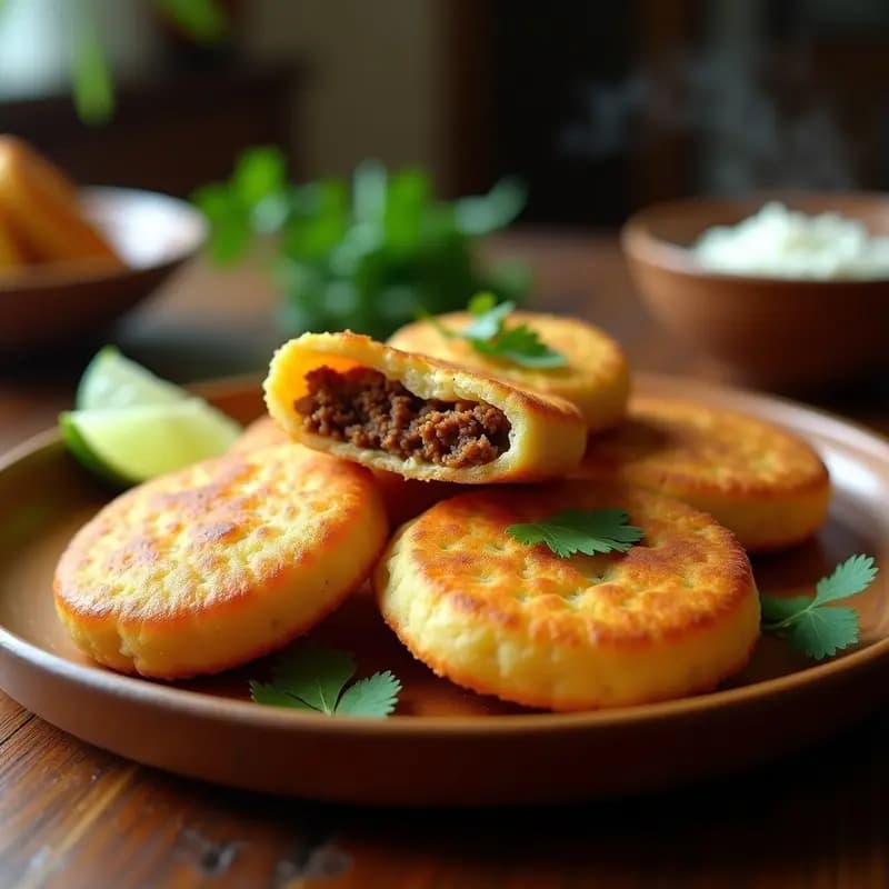 Arepas de Ñame Rellenas de Caritas de Cerdo: Receta Colombiana Crujiente en Airfryer