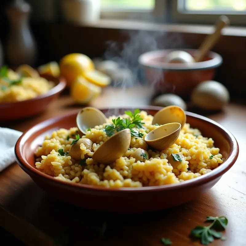 Arroz con Almejas y alcachofas al estilo del Delta del Ebro: Receta fácil en olla rápida con sabor a mar