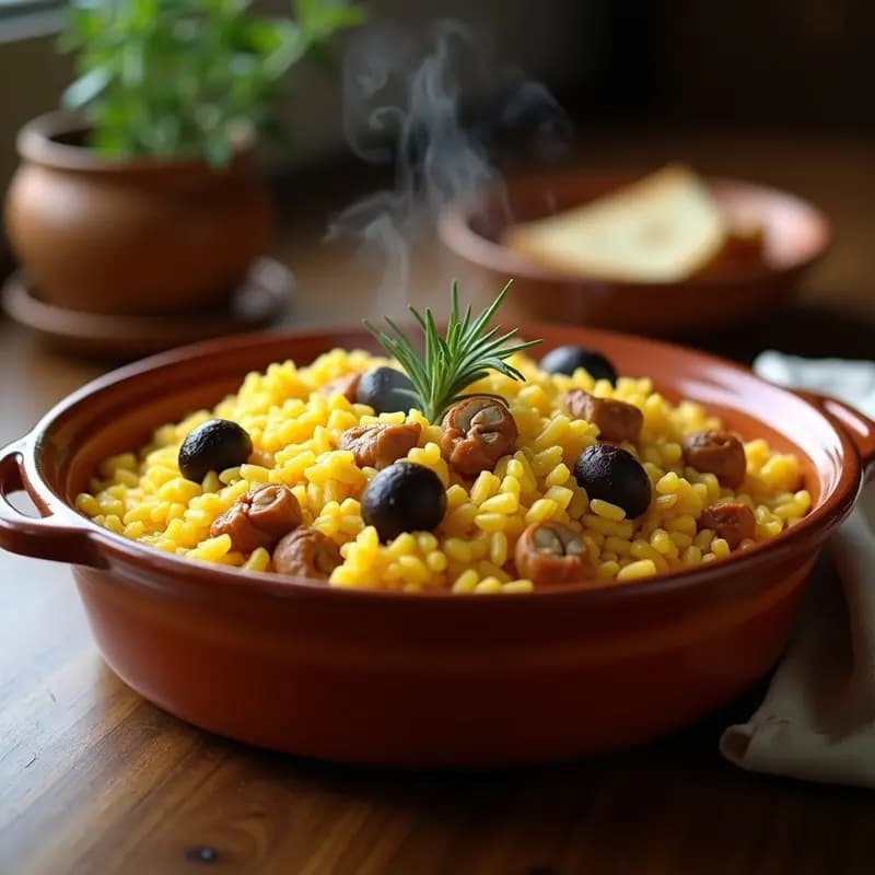 Arroz con Conejo y Caracoles: Receta Valenciana de Interior en Olla Lenta