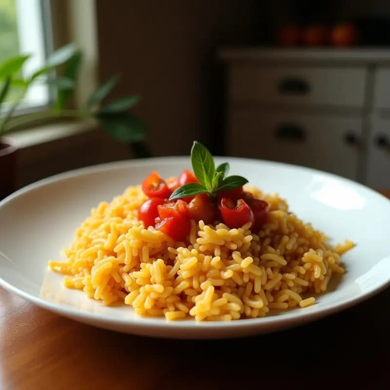 Arroz a la Cubana con Plátano y Salsa de Tomate: Receta Fácil y Rápida para Niños