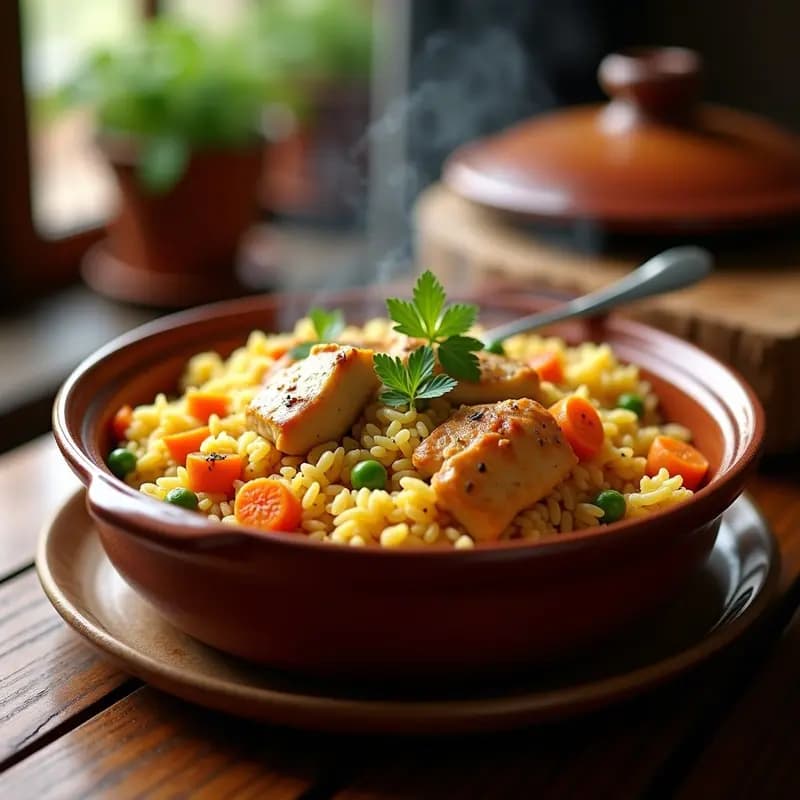 Arroz con Pollo y Verduras: Receta de la Abuela con Toque Casero