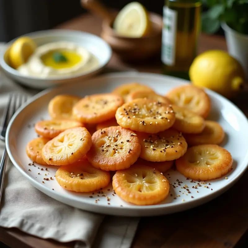 B waits de Espolvoreado de Especias y Limón: Aperitivo Libanés Crujiente y Sin Gluten