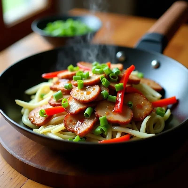 Bai Chao de Cerdo con Col China: Receta China de Salteado Rápido y Sabroso