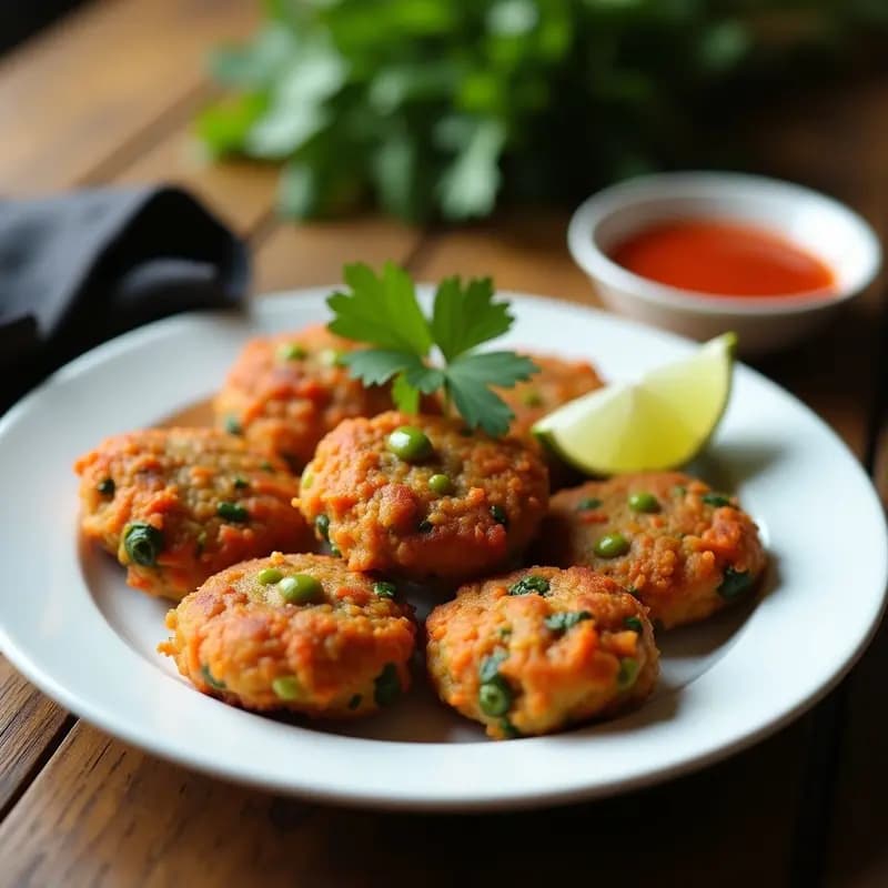 Bakwan Sayur Indonecio: Tortitas de Verduras Crujientes con Salsa Picante