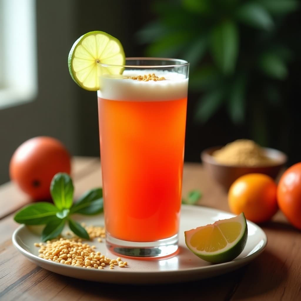 Batido de Acerola y Jengibre: Bebida Brasileira Rica en Vitamina C para Inmunidad