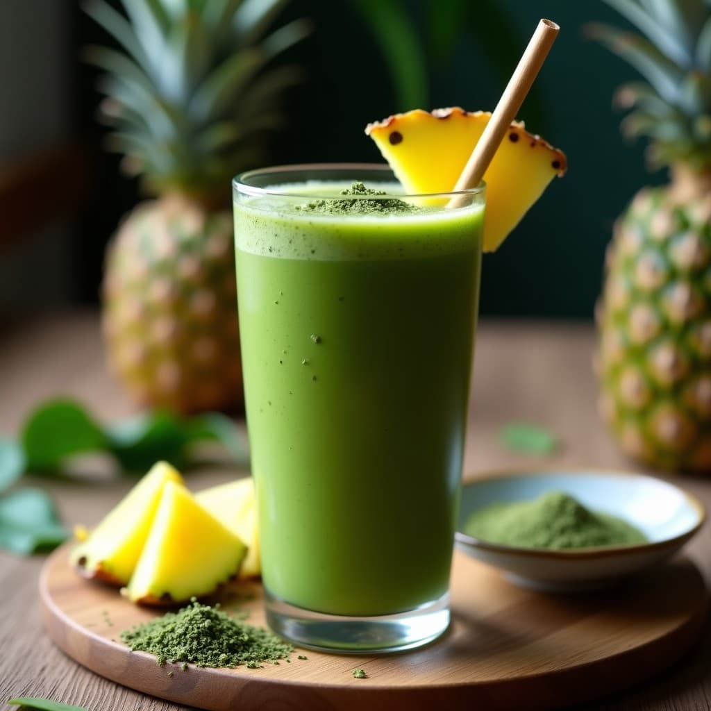 Batido de Alga Nori y Piña con Semillas de Buchu: Bebida Detox y Antiinflamatoria