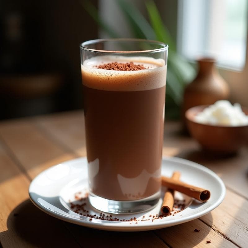 Batido de Cacao y Pimienta de Cayena: Bebida Energética Keto con Toque Picante y Sin Lactosa