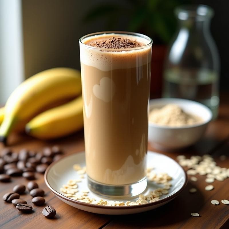 Batido de Café y Avena con Proteína en Polvo: Desayuno Energético para Deportistas