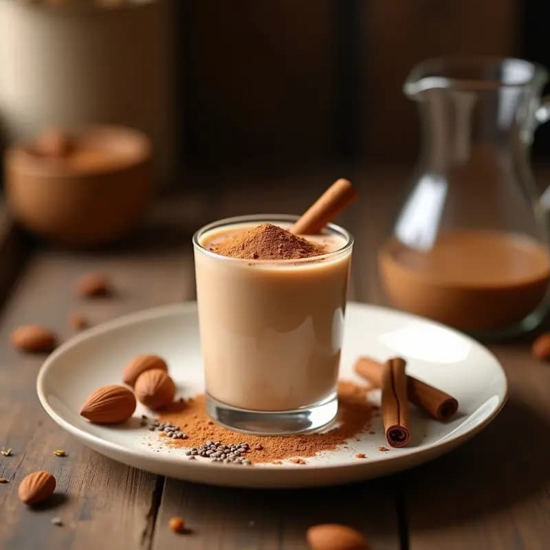 Bebida de Algarroba y Leche de Almendras: Shot Energético Sin Cafeína
