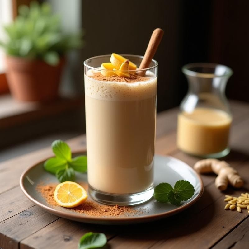 Bebida de Avena Fermentada con Jengibre y Canela: Tónico Digestivo Sin Lactosa