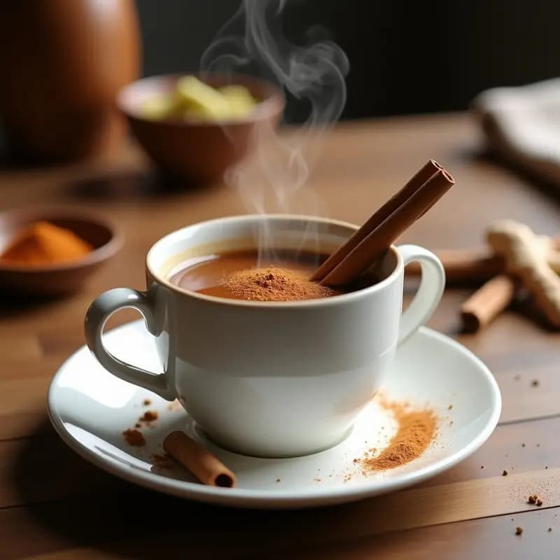 Bebida de Café de Achicoria y Canela: Infusiónsin Cafeína Alta en Prebióticos
