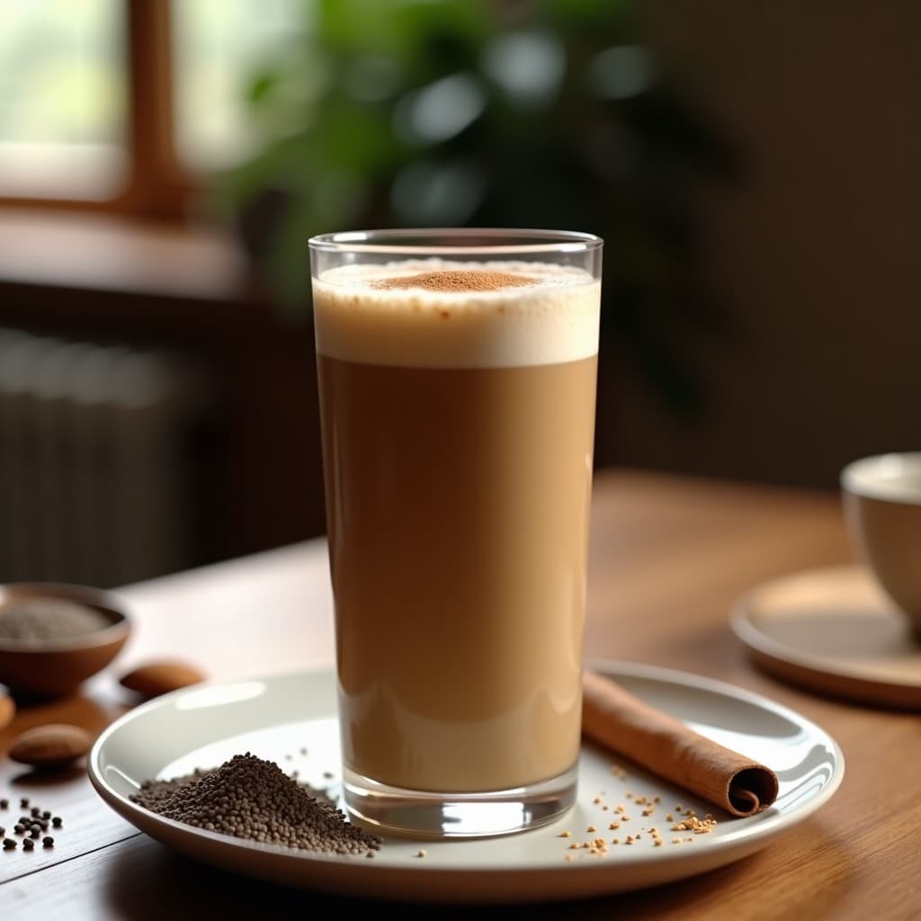 Bebida de Café y Avenina con Especias de Chai: Licuado Energético Keto para el Gimnasio