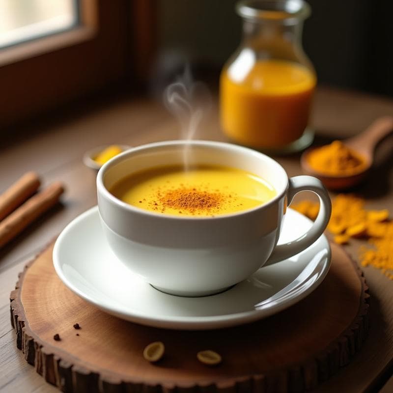 Bebida Caliente de Cúrcuma y Miel con Leche de Avena: Receta Ayurvédica Antiinflamatoria