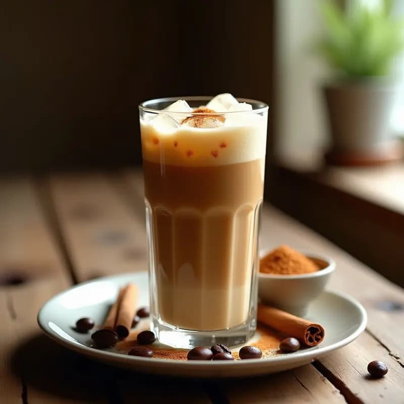 Bebida Fría de Café con Especias y Leche de Cardo: Receta Italiana Keto y Energizante