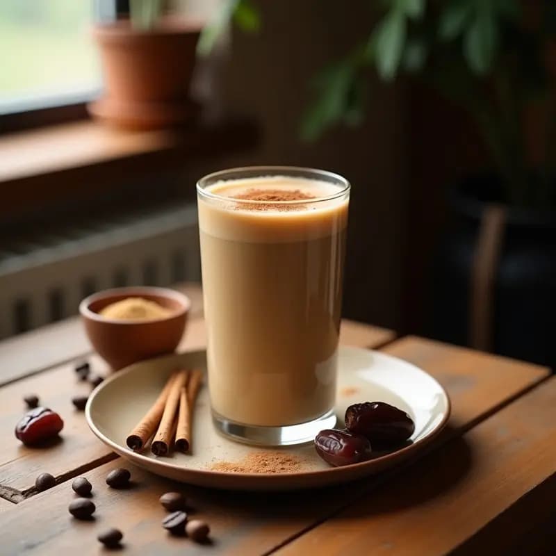 Bebida de Máca y Café: Energizante Peruano con Leche de Avena y Canela para el Gym