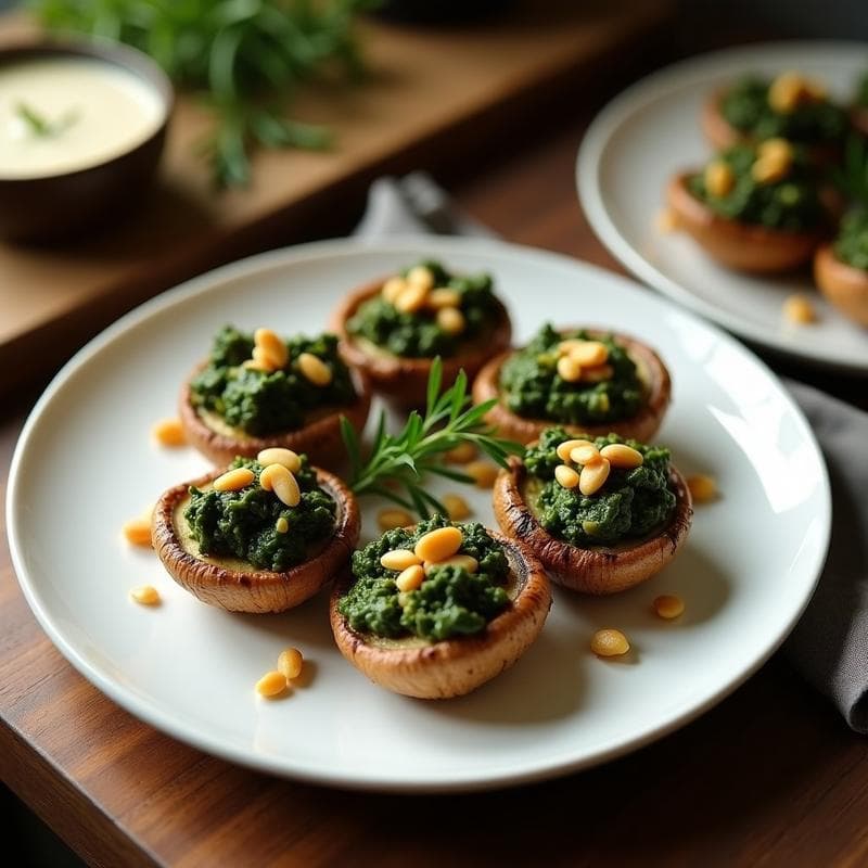 Bergenias Rellenas de Espinacas y Piñones: Receta Vegana con Toque Gourmet en Horno
