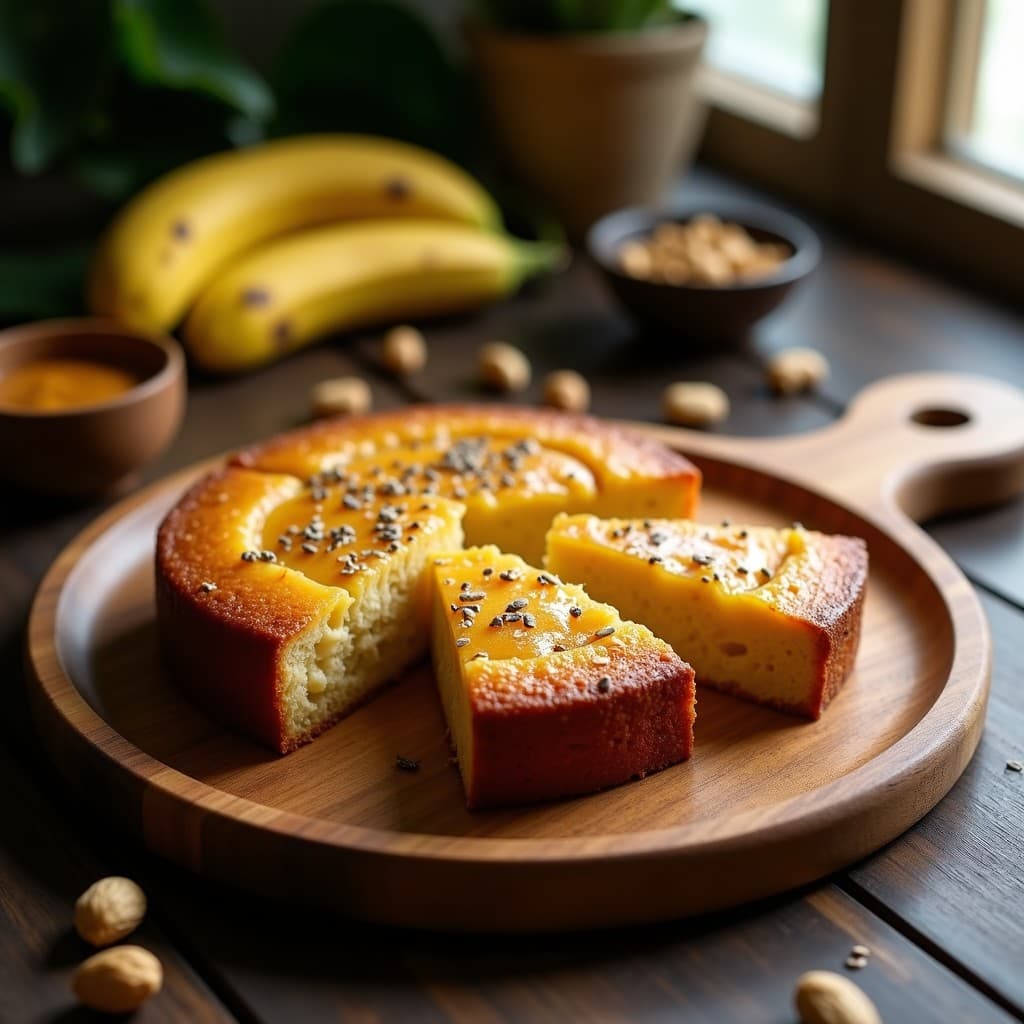 Bizcocho de Cacahuete y Plátano: Desayuno Keto Sin Harina y con Toque Africano