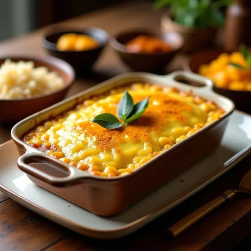 Bobotie Sudafricano con Carne de Cordero y Currys: Receta Tradicional al Horno