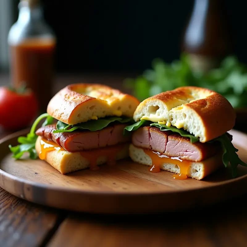 Bocadillo de Lomo Adobado con Queso de Cabra y Caramelo de Cebolla: El Sándwich Gourmet con Toque Casero