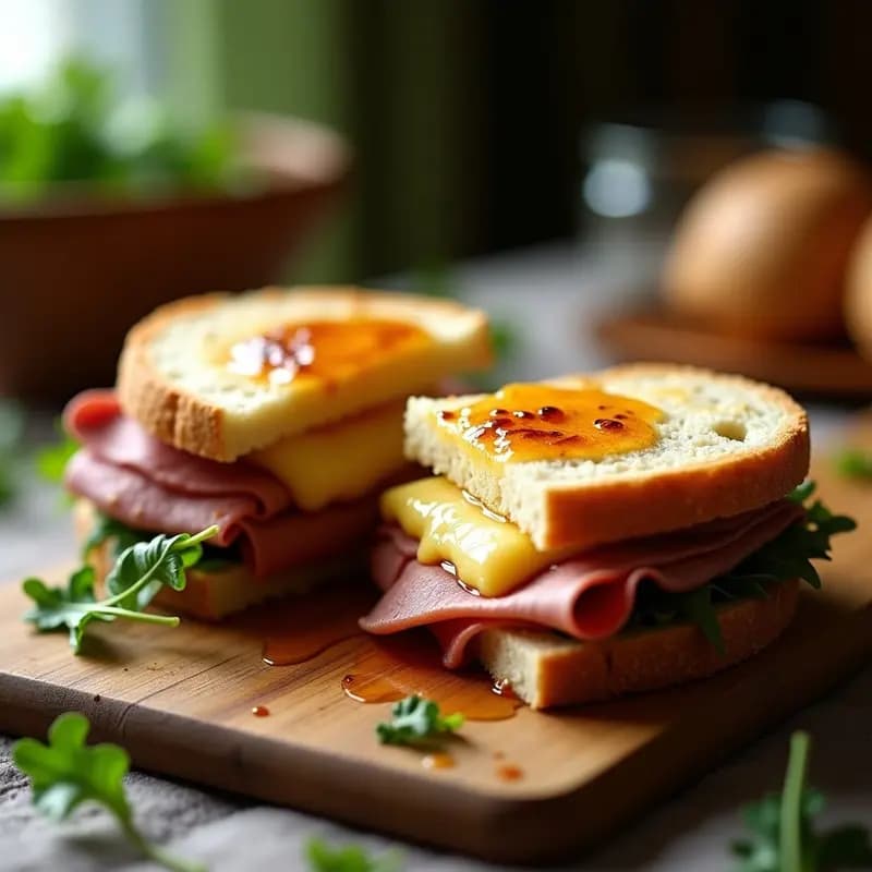 Bocadillo de Lomo Embuchado con Queso Brie y Miel: Receta Gourmet para un Picnic de Ensueño