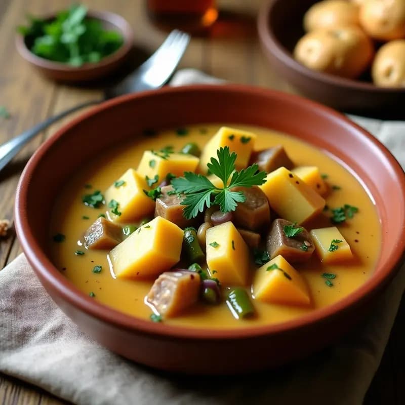 Bojo a la Gallega con Harina de Maíz y Bacalao Vegano: Receta Española en Olla Lenta