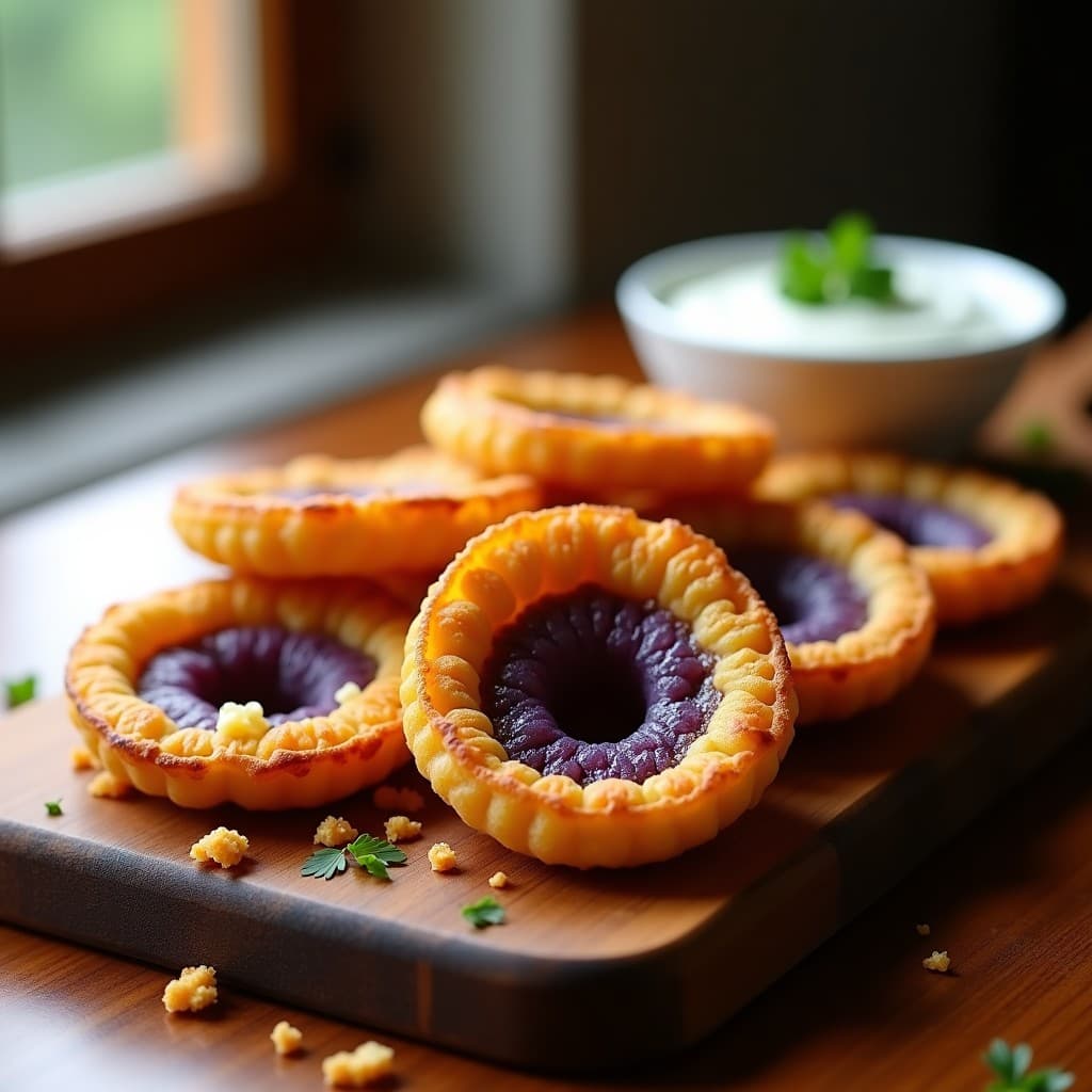 Bolini de Patata Morada y Queso Azul: Aperitivo Español en Airfryer