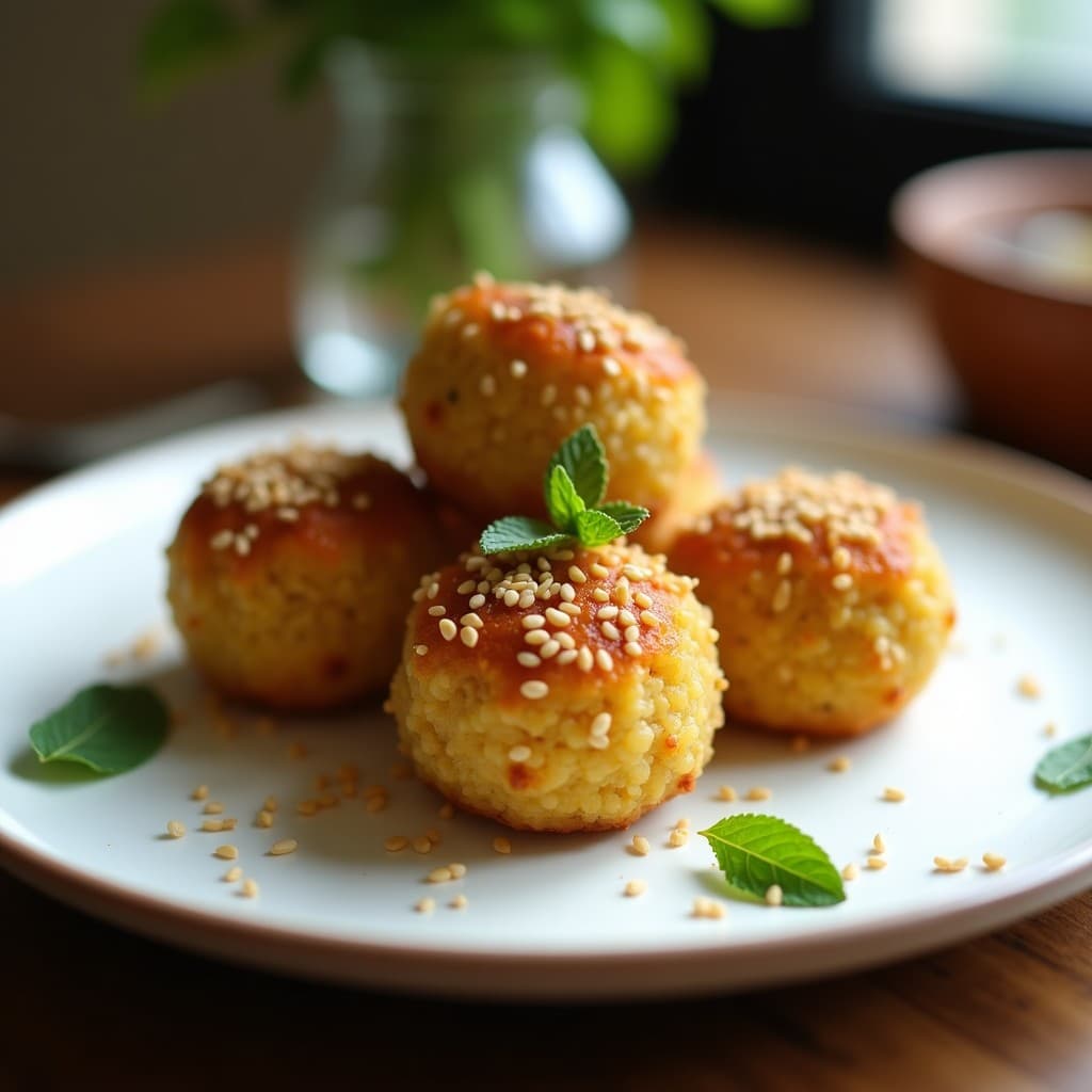 Bolitas de Quinoa y Queso Feta: Receta Griega en Airfryer con Toque de Menta