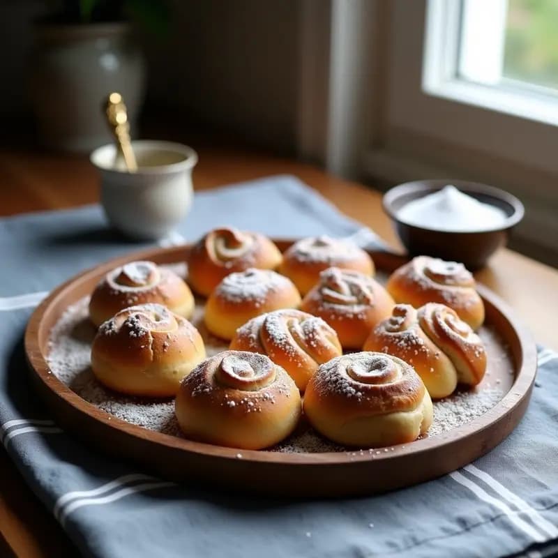 Bollo de Canela Relleno de Crema de Avellanas: Desayuno Sueco Sin Gluten