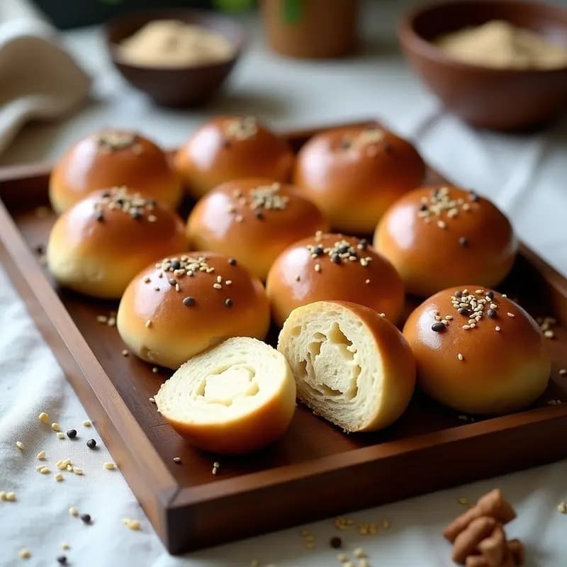 Bollos de Masa Madre con Harina de Teff y Semillas de Amapola: Receta Etíope Sin Gluten