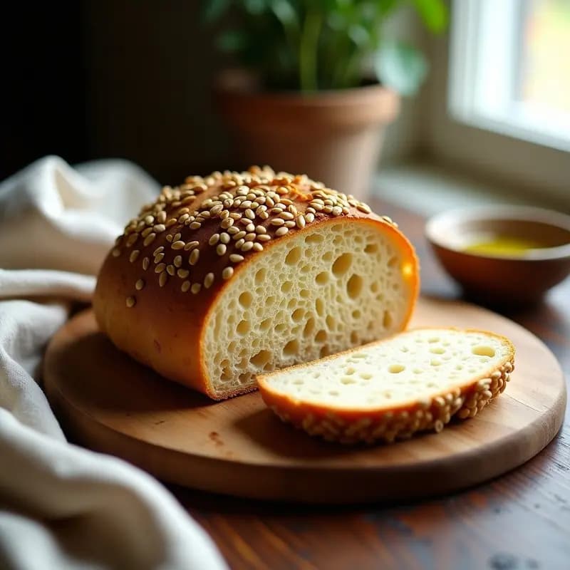 Boule de Pain au Levain con Semillas de Girasol: Pan Francés Sin Gluten y Craft