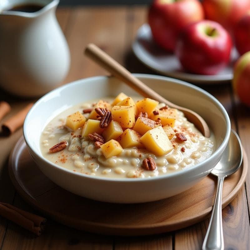 Bowl de Avena Nocturna con Compota de Manzana y Canela: Desayuno Sin Cocinar