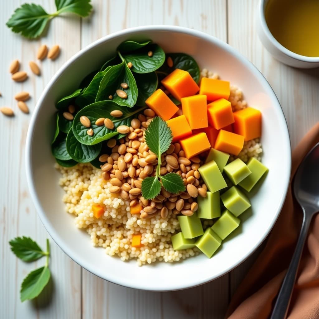 Bowl de Fonio con Mango Verde y Salsa de Cacahuete: Desayuno Africano Alta en Fibra