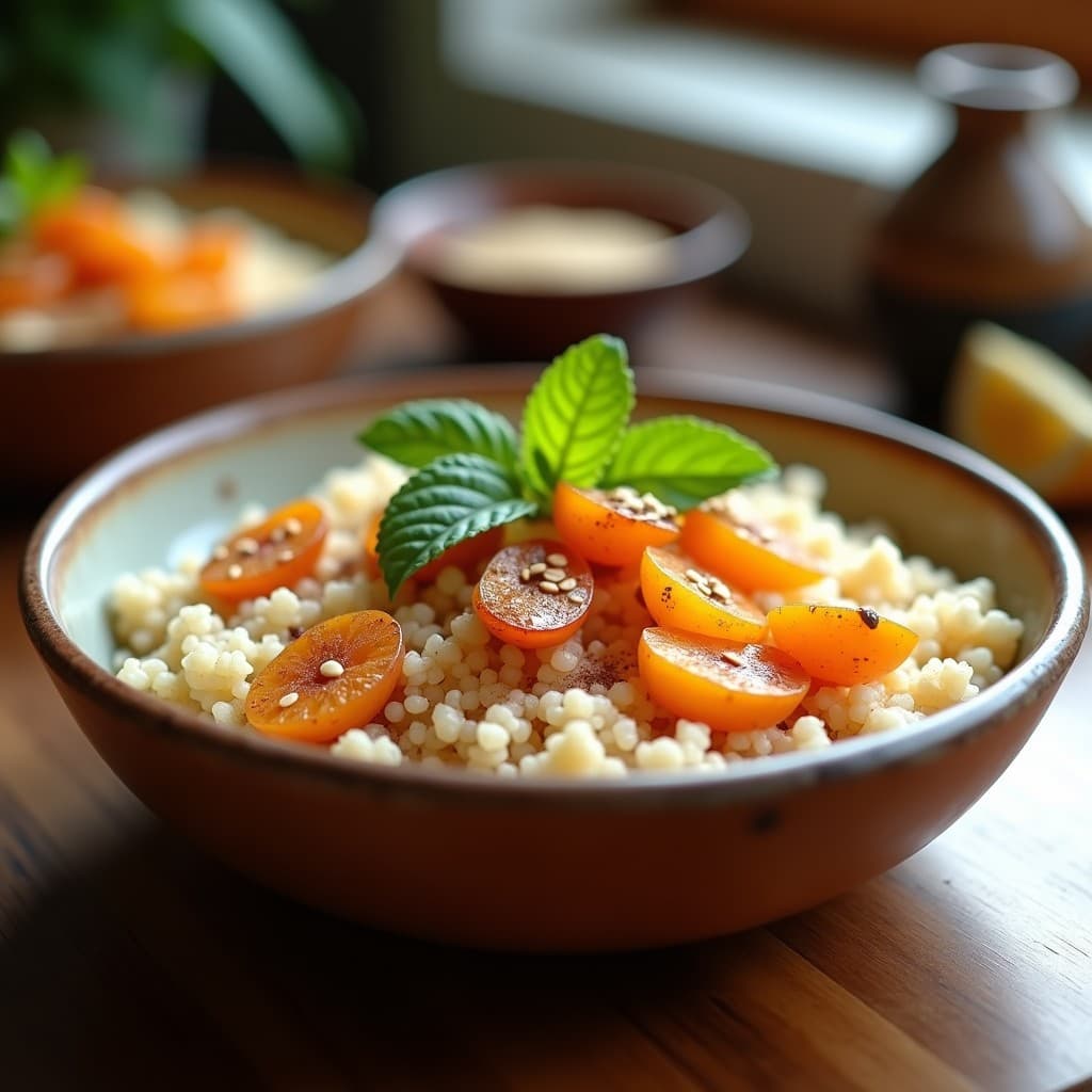 Bowl de Quinoa con Ciruelas Pasas y Almendras: Desayuno Proteico y Sin Gluten