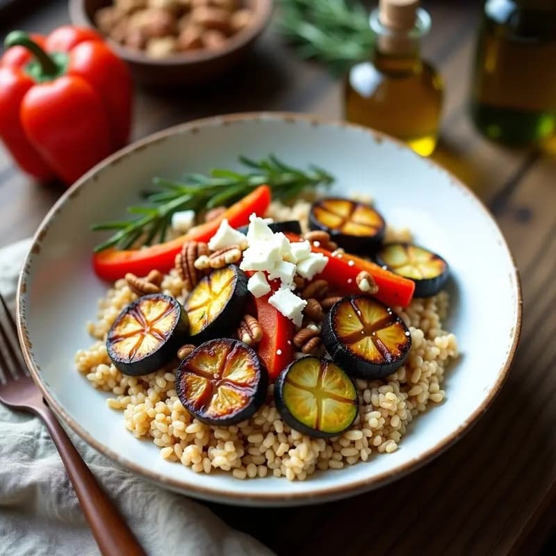 Bowl de Sémola de Trigo Sarraceno y Vegetales Asados: Receta Francesa Keto