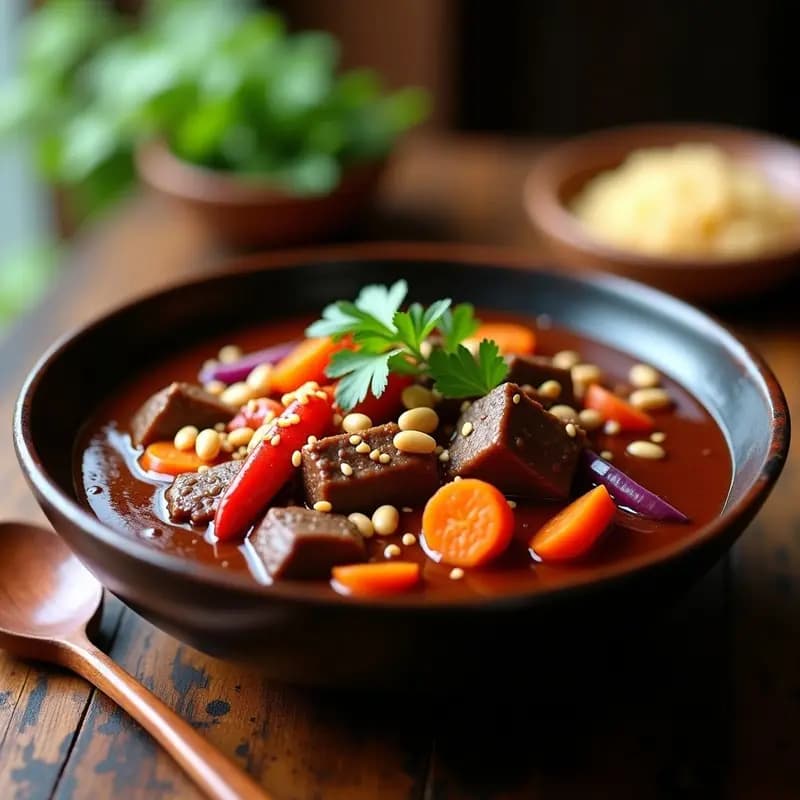 Bpero de Ternera con Salsa de Tamarindo: Estofado Coreano dulce y agrio en Slow Cooker