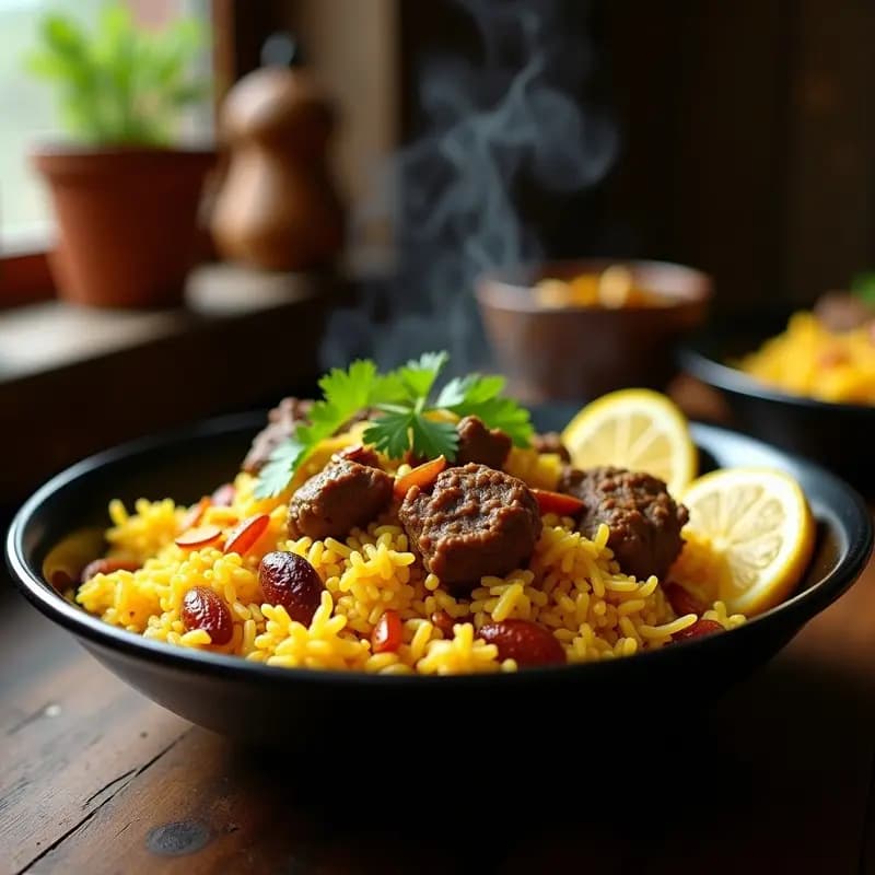 Briyanis de Cordero con Azafrán y Pasas: Receta India en Olla Rápida y Tradicional